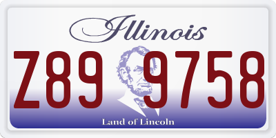 IL license plate Z899758