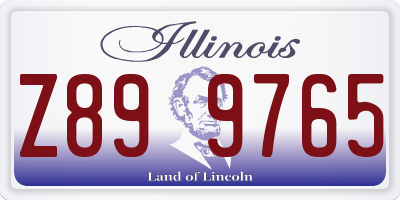 IL license plate Z899765