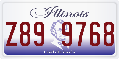 IL license plate Z899768