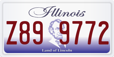 IL license plate Z899772