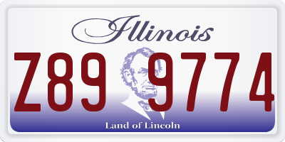 IL license plate Z899774