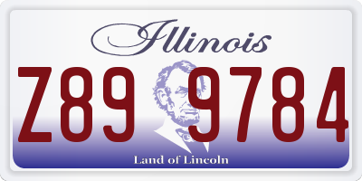 IL license plate Z899784