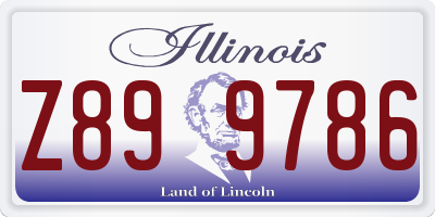 IL license plate Z899786