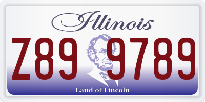 IL license plate Z899789