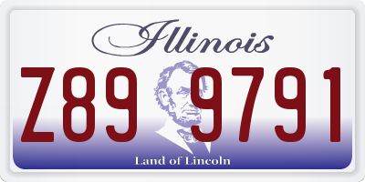 IL license plate Z899791