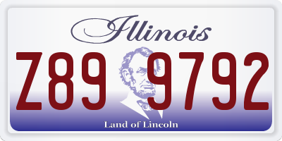 IL license plate Z899792