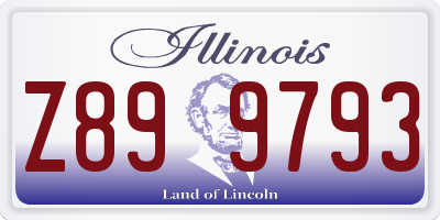 IL license plate Z899793