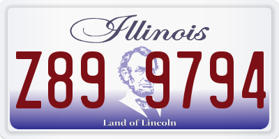 IL license plate Z899794