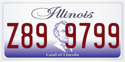 IL license plate Z899799