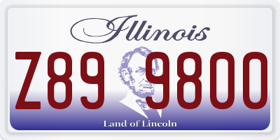 IL license plate Z899800