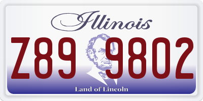 IL license plate Z899802