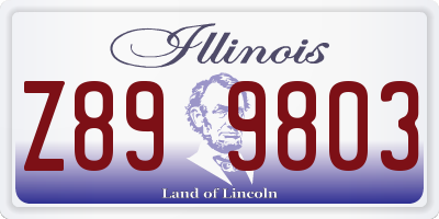 IL license plate Z899803