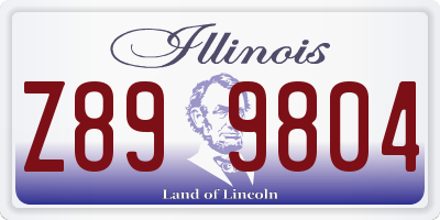 IL license plate Z899804