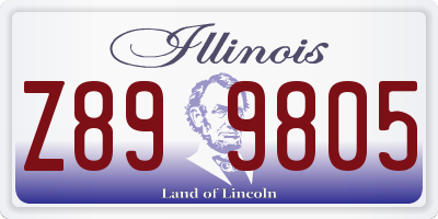 IL license plate Z899805