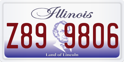 IL license plate Z899806