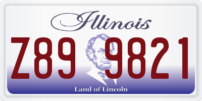 IL license plate Z899821