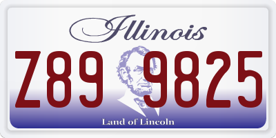 IL license plate Z899825