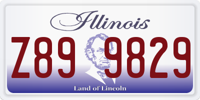IL license plate Z899829