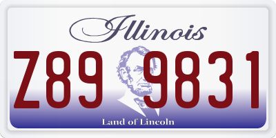 IL license plate Z899831