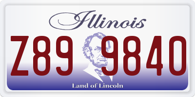 IL license plate Z899840