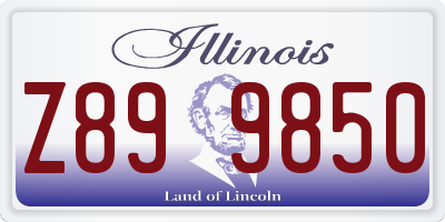 IL license plate Z899850