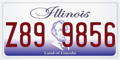 IL license plate Z899856