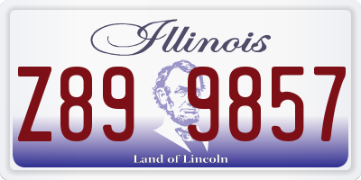 IL license plate Z899857