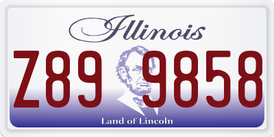 IL license plate Z899858