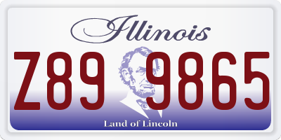 IL license plate Z899865