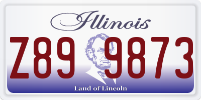 IL license plate Z899873