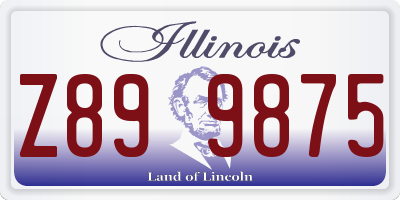 IL license plate Z899875