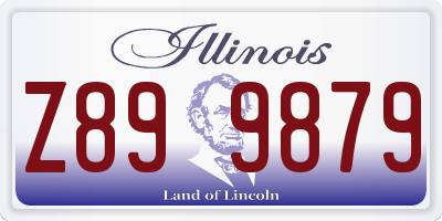 IL license plate Z899879