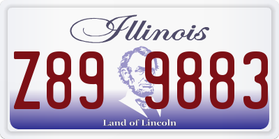 IL license plate Z899883