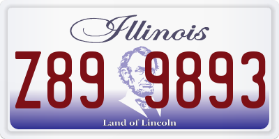 IL license plate Z899893