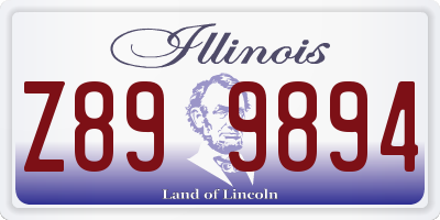 IL license plate Z899894