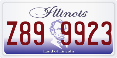 IL license plate Z899923