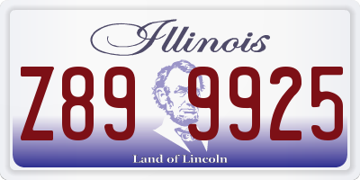 IL license plate Z899925
