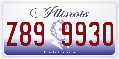 IL license plate Z899930