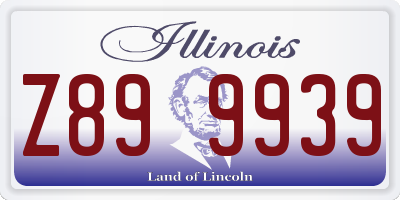 IL license plate Z899939