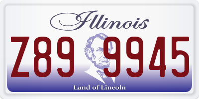IL license plate Z899945
