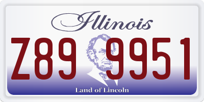 IL license plate Z899951