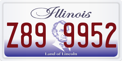 IL license plate Z899952