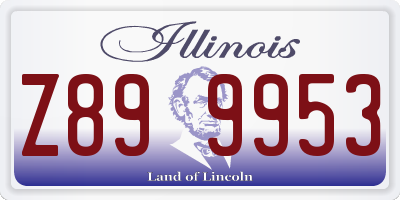 IL license plate Z899953