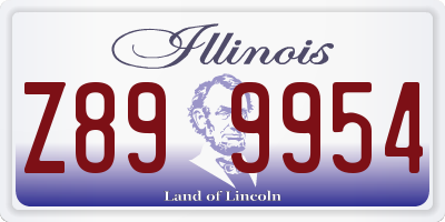IL license plate Z899954