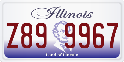 IL license plate Z899967