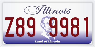 IL license plate Z899981