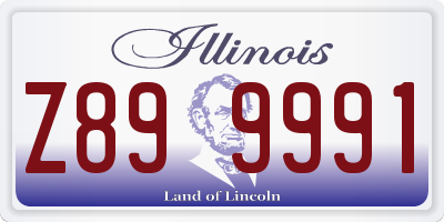 IL license plate Z899991