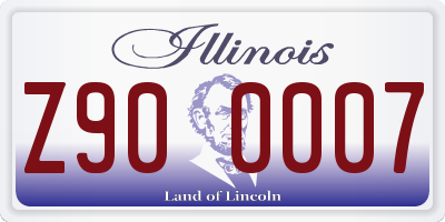 IL license plate Z900007