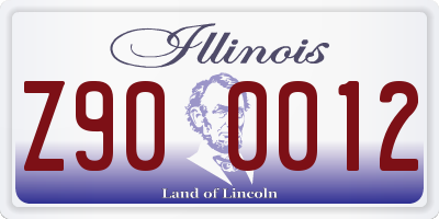 IL license plate Z900012
