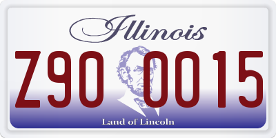 IL license plate Z900015